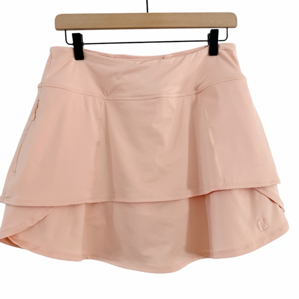 FootJoy Golf Skort Athleisure Skirt Peach Attached Shorts Pockets Women’s Medium